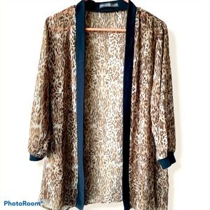 Signature Collection Sheer Leopard Kimono